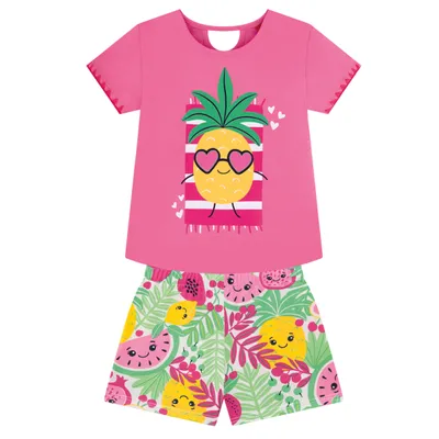 Conjunto Bebê Kyly Estampa Abacaxi Conjunto Bebê Kyly Estampa Abacaxi